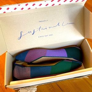 Rothy’s The Point Sugared Berry Flats NEW in box 8